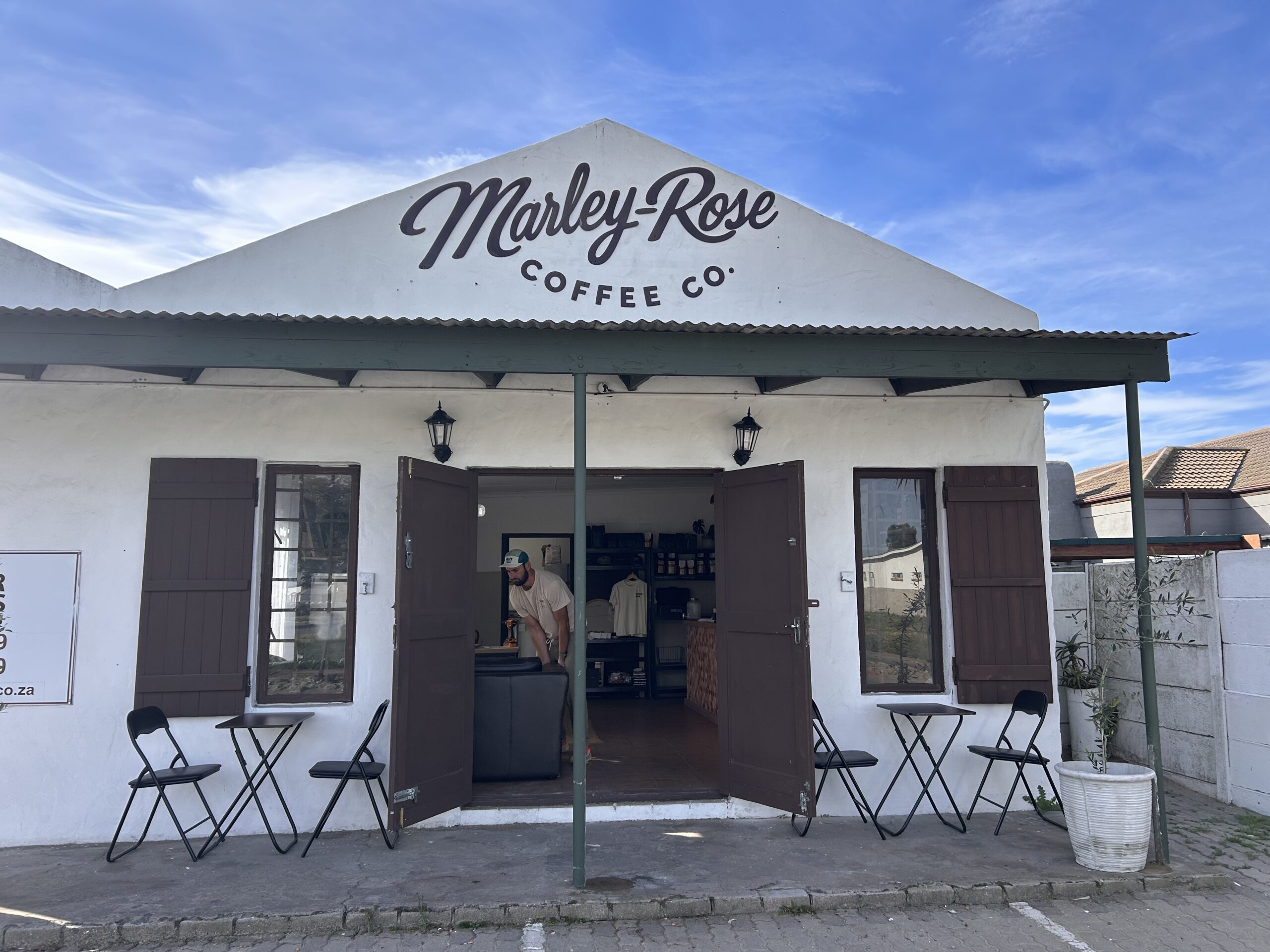 Marley-Rose Coffee Co interior and products