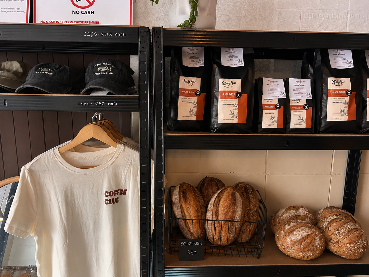 Coffee and freshly baked goods at Marley-Rose Coffee Co